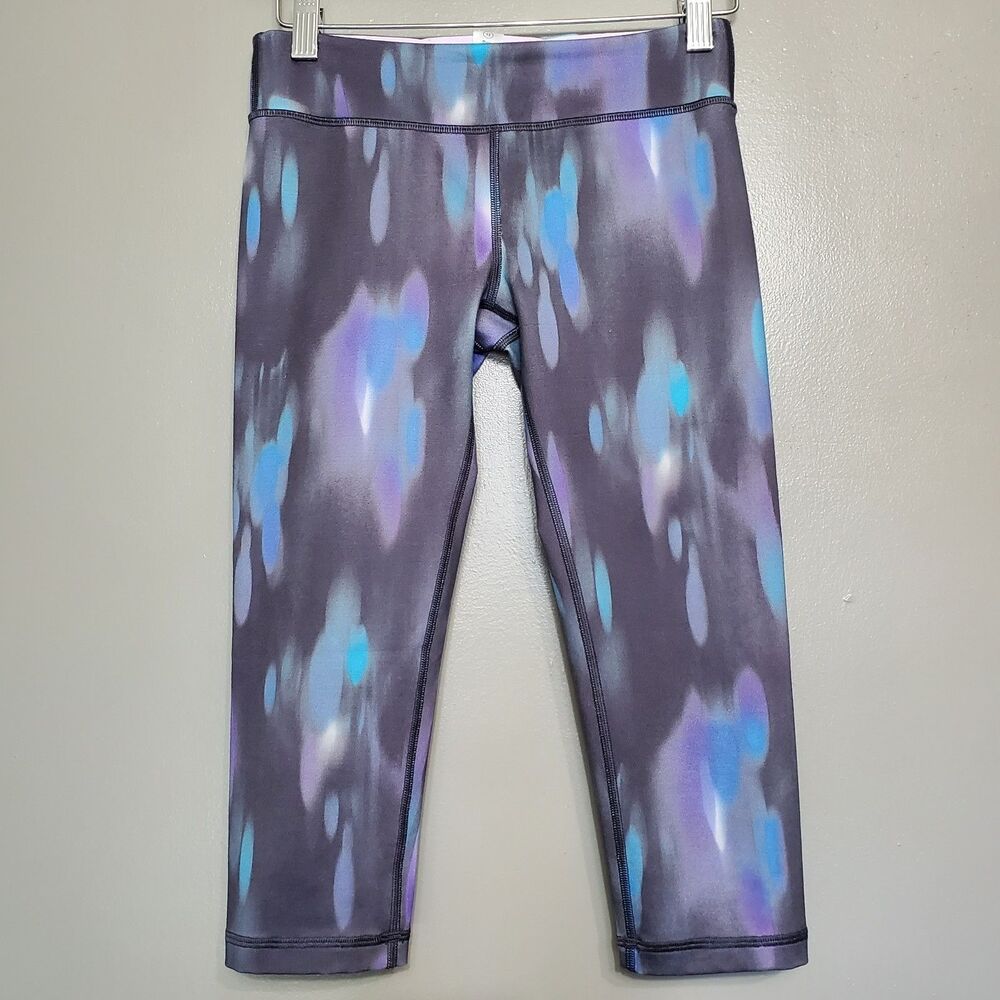 Ivivva Lululemon Girls Leggings Space Dye Cropped Capri Size 12 Athleisure